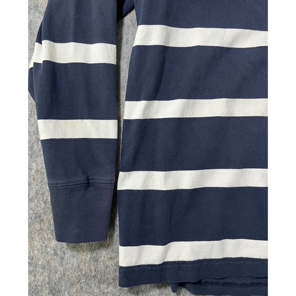 J.Crew Striped Rugby Shirt / Men's XL / Heavyweight 100% Cotton Navy White AR853 - Picture 9 of 13